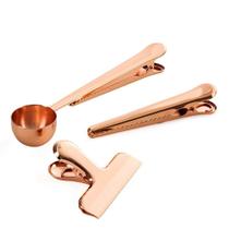 Colher Dosadora e Prendedores de Metal Bronze 3PÇS - Mimo Style Colher Dosadora e Prendedores de Metal Bronze 3PÇS - Mimo Style