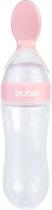 Colher dosadora em silicone buba rosa +6 meses bpa free