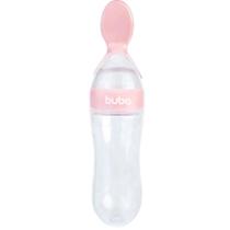 Colher Dosadora Papinha E Leite Bebê Mamadeira Silicone Rosa