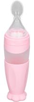 Colher Dosadora para Bebe Silicone 90ml BPA Free Rosa