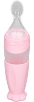 Colher Dosadora Para Bebe Silicone 90Ml Bpa Free Rosa - Lns