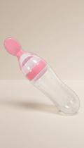 Colher Dosadora Silicone Bebê 90ml Rosa Colher Dosadora Silicone Bebê 90ml Rosa