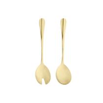 Colher e Garfo Jogo Salada Aço Inox Dourado Positano 2un Colher e Garfo Jogo Salada Aço Inox Dourado Positano 2un
