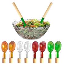 Colher E Garfo Pegador De Alimentos Salada Kit 2 Unidades Colher E Garfo Pegador De Alimentos Salada Kit 2 Unidades