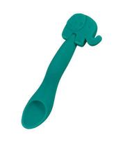 Colher Em Silicone Elefante Verde - Marcus & Marcus