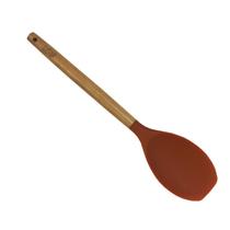 Colher espátula Silicone Cabo em madeira de Faia Terracota -Fracalanza