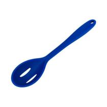 Colher espátula Vazada Em Silicone azul ou vermelha