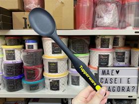Colher Essencial Preta com Escrita em Margarita - Tupperware