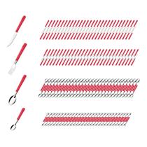 Colher Faca Garfo Colher Chá Inox Vermelho Luna - 240 un Colher Faca Garfo Colher Chá Inox Vermelho Luna - 240 un