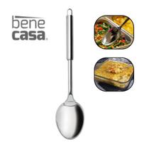 Colher Grande de Arroz Multifuncional Inox Bene Casa 32cm