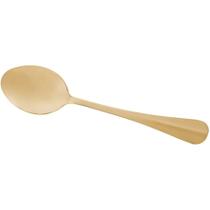 Colher Grande Dourada Para Arroz Servir Assados Saladas Farofas Maionese Inox 26 cm Cor Do Cabo