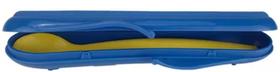 Colher Infantil Amarela com Estojo Azul Tupperware