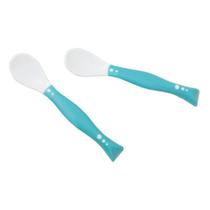 Colher Infantil Dobrável de Silicone Azul Clingo