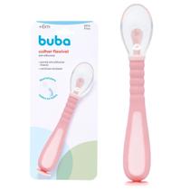 Colher Infantil Em Silicone Flexível Com Ventosa Rosa 18078 - Buba Colher Infantil Em Silicone Flexível Com Ventosa Rosa 18078 - Buba