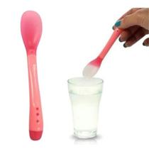 Colher Infantil Ponta Silicone Baby p/ Bebê Termossensível