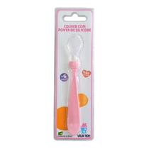Colher Infantil Ponta Silicone Vila Toy 16 cm Super Macia