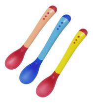 Colher Infantil Termo Sensível Flexível E Macia +4 Meses