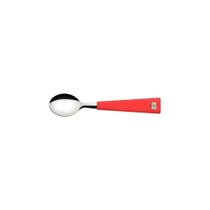 Colher Infantil Tramontina Casa Natal Lâmina Inox Cabo Vermelho Tramontina