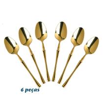 Colher Linha Gold Inox De Mesa 6 Peças - Dolce Home