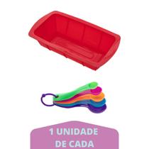 Colher Medidora 5 Pçs + Forma Silicone Para Pão Sortida Colher Medidora 5 Pçs + Forma Silicone Para Pão Sortida