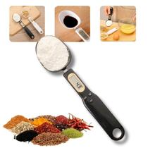 Colher Medidora Balança de Cozinha Digital 500g Líquidos Grãos Temperos Condimentos Ervas Precisão 0,5g