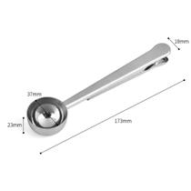 Colher Medidora Café Chá Tempero Prendedor Clip Inox 5 Pcs