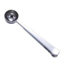 Colher Medidora Café Chá Tempero Prendedor Clip Inox 5 Pcs