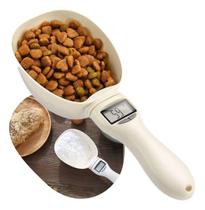 Colher Medidora Precisão Digital Pet Alimentos Café Ração Cor Bege Colher Medidora Precisão Digital Pet Alimentos Café Ração Cor Bege