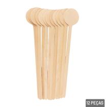 Colher Multiuso de Madeira 15cm 12 Pçs Para Café - Tudo em Caixa