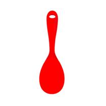 Colher Multiuso De Silicone Cabo Curto Inteiriço Vermelho Colher Multiuso De Silicone Cabo Curto Inteiriço Vermelho