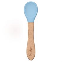 Colher Papinha de Bambu e Silicone para Alimentação do Bebê