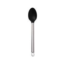 Colher para Arroz Silicone Preto Com Cabo de Inox Mimo Style