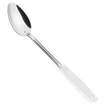 Colher para Arroz Utilità Tramontina em Aço Inox com Cabo Branco em Polipropileno Colher para Arroz Utilità Tramontina em Aço Inox com Cabo Branco em Polipropileno