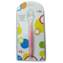 Colher Para Bebê De Silicone Com Ponta Anatômica Não Machuca Colher Para Bebê De Silicone Com Ponta Anatômica Não Machuca