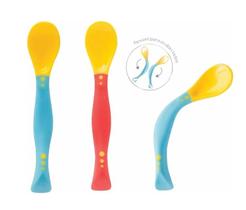 Colher Para Bebe Introdução Alimentar Torta Flexivel BUBA
