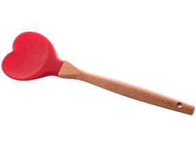 Colher para Cozinha de Silicone Lyor Heart - Vermelha Colher para Cozinha de Silicone Lyor Heart - Vermelha