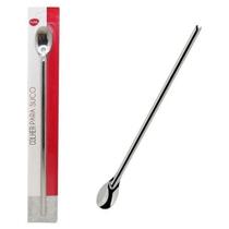 Colher Para Mexer Suco Bebidas Copo Jarra Em Aço Inox 30,5Cm
