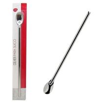 Colher Para Mexer Suco Bebidas Copo Jarra Em Aço Inox 30,5Cm