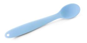 Colher Para O Bebe Flexível Azul Alimentação Infantil Ref 6615