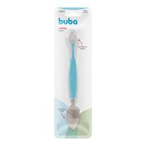 Colher Para Raspar Frutas 2 Em 1 Em Inox e 100% Silicone - Buba Baby Colher Para Raspar Frutas 2 Em 1 Em Inox e 100% Silicone - Buba Baby