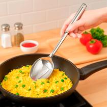 Colher Para Servir Arroz Original Line Oriente Grande 32cm Aço Inox Multiuso Universal