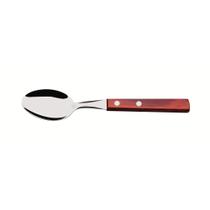 Colher para Sobremesa Tramontina com Lâmina em Aço Inox e Cabo em Madeira Polywood Vermelho Colher para Sobremesa Tramontina com Lâmina em Aço Inox e Cabo em Madeira Polywood Vermelho