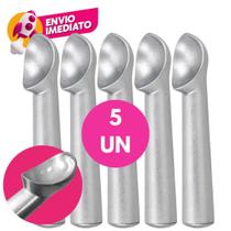 Colher Para Sorvete Pegador Concha Alumínio Polido Açaí Sobremesa Sorveteria Profissional