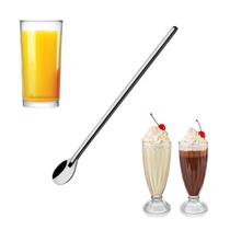 Colher para Suco Coquetel em Aço Inox 20cm