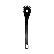 Colher Pegador De Macarrão Nylon Talher Utensílio Preto 28Cm Colher Pegador De Macarrão Nylon Talher Utensílio Preto 28Cm