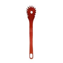 Colher Pegador Macarrão Nylon Talher Utensílio Vermelho 28Cm