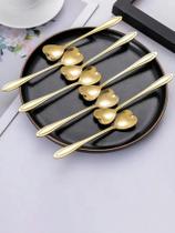 Colher pequena de aço inoxidável Colher pequena de aço inoxidável Colher de café em forma de coração10PCS Colher pequena de aço inoxidável Colher pequena de aço inoxidável Colher de café em forma de coração10PCS