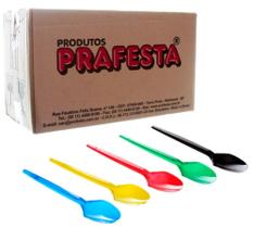 Colher Plástica Sobremesa Mista Com 1000 Unidades Prafesta