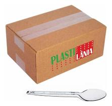 Colher Plástica Sobremesa Plastilânia Cristal 1000 Unidades