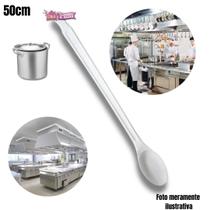 Colher Polietileno Maciça 50cm- Pra Cozinha 130º Colher Polietileno Maciça 50cm- Pra Cozinha 130º